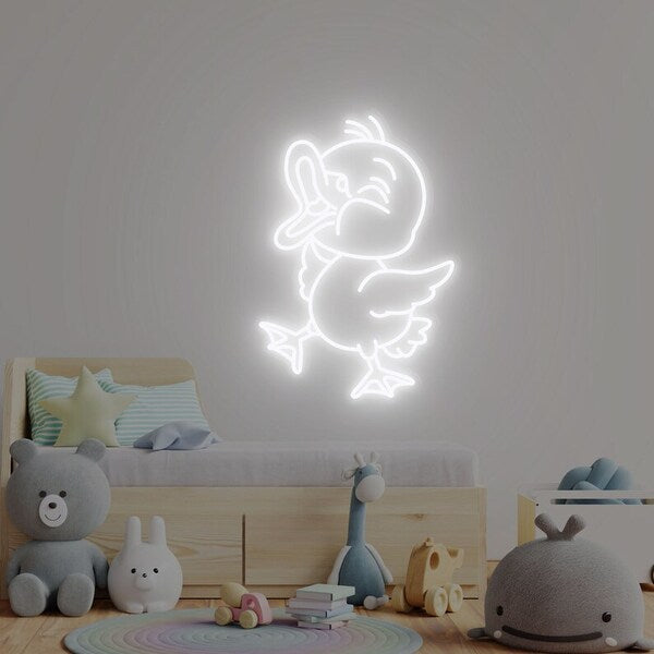 Duck Neon Sign - White