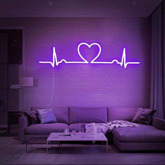 Heartbeat Pulse Neon Sign - Aha Neon®