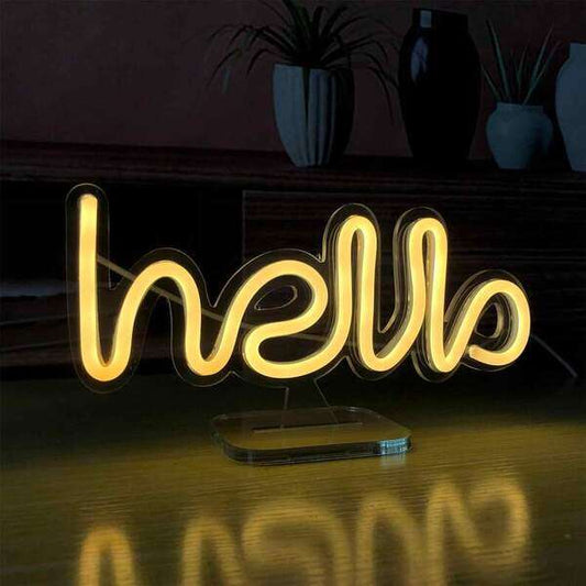 Hello Desk Light - Aha Neon®