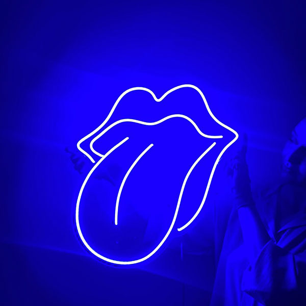 Neon tongue Sign - Blue