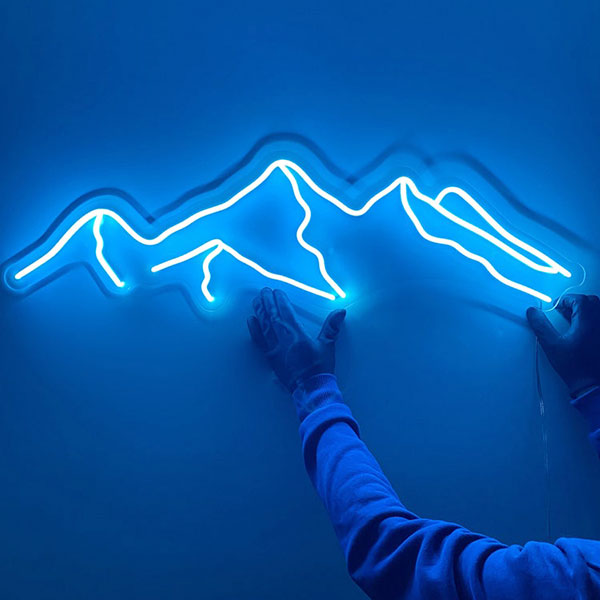 Mountain Neon Wall Art - 2