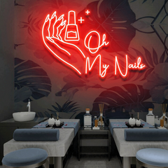 Nail Neon Light Sign - Aha Neon®