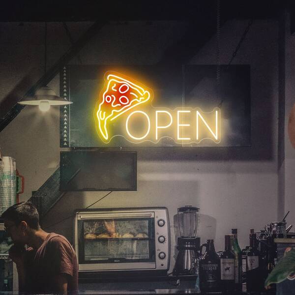 Open Pizza Neon Light Sign - 2
