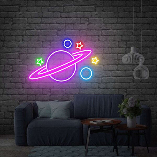 Planet Galaxy Neon Sign - Aha Neon®
