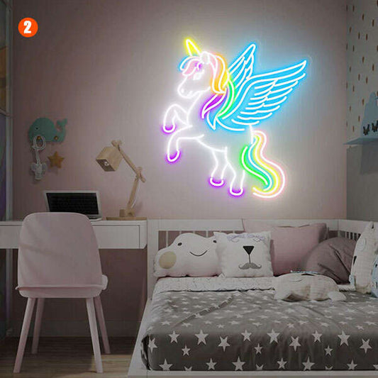 Rainbow Unicorn Neon Sign - Aha Neon®