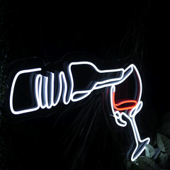 Wine Bottle Neon Sign - Aha Neon®