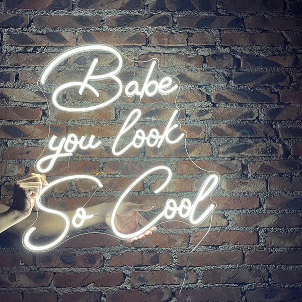 Babe You Look So Cool Neon Wall Art - 3