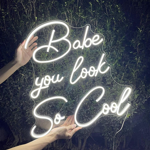 Babe You Look So Cool Neon Wall Art - 4