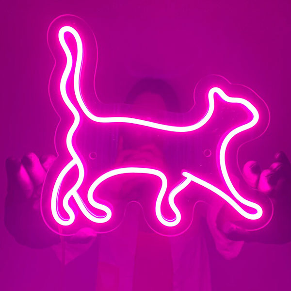 Cat Neon Light - Hot Pink
