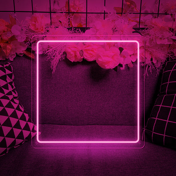Carved Neon Light - Hot Pink